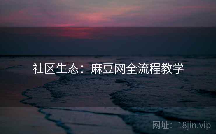 社区生态：麻豆网全流程教学