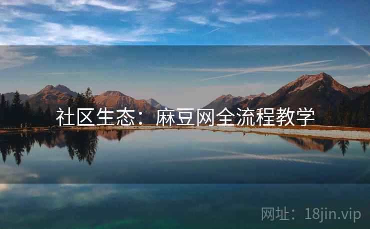 社区生态：麻豆网全流程教学