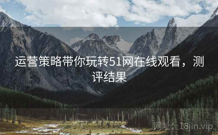运营策略带你玩转51网在线观看，测评结果