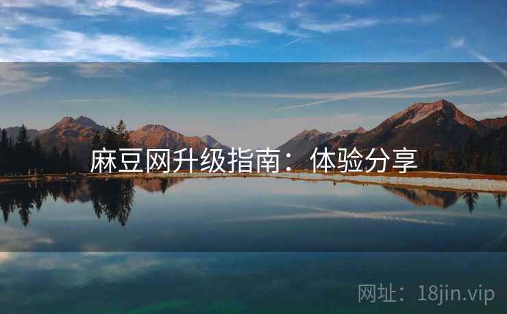 麻豆网升级指南：体验分享