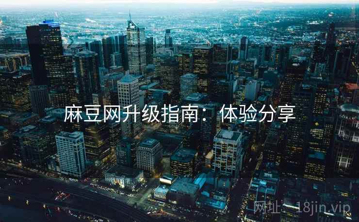 麻豆网升级指南：体验分享