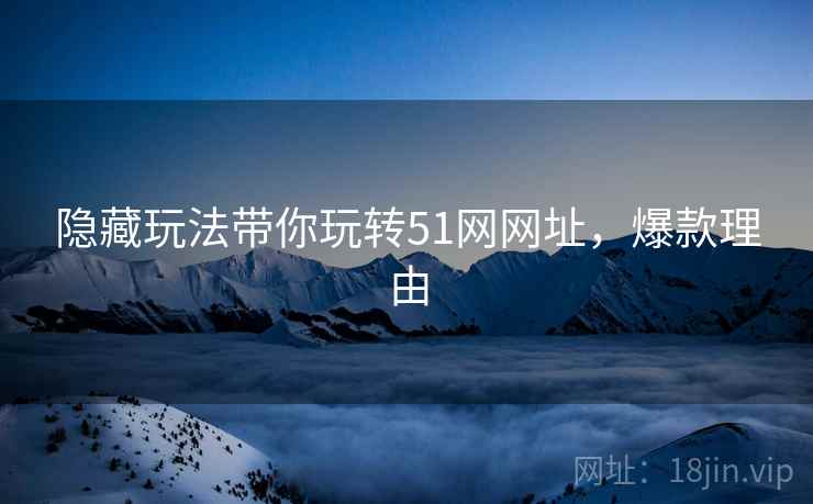 隐藏玩法带你玩转51网网址，爆款理由