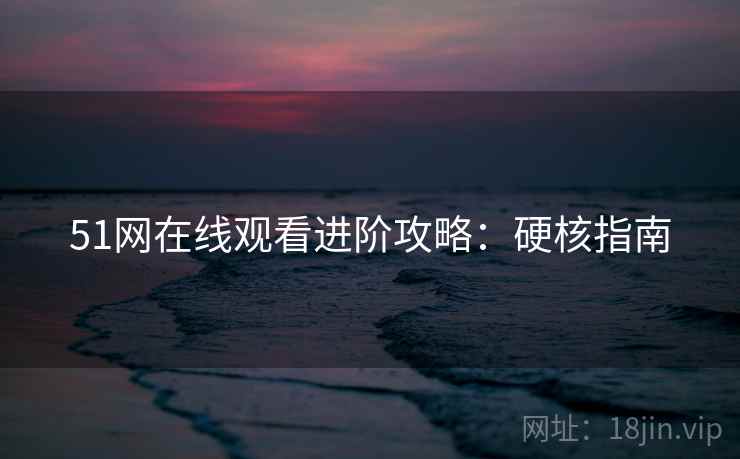 51网在线观看进阶攻略：硬核指南