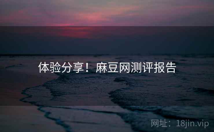 体验分享！麻豆网测评报告