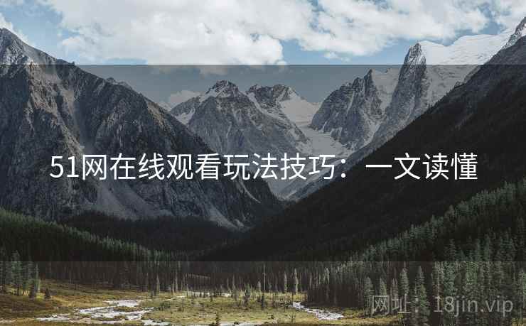 51网在线观看玩法技巧：一文读懂