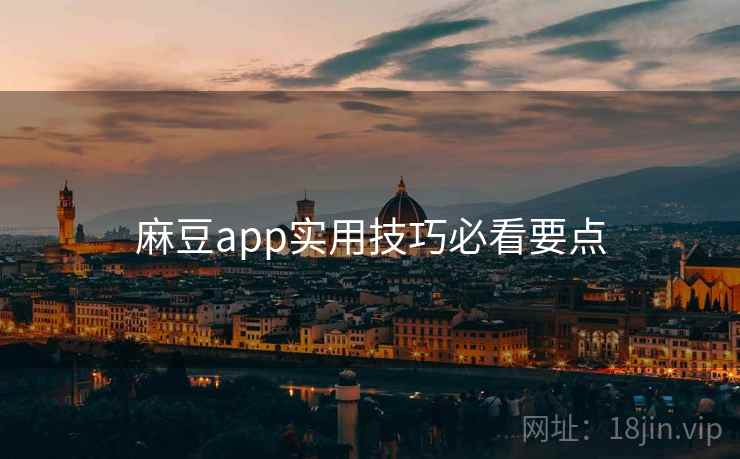 麻豆app实用技巧必看要点